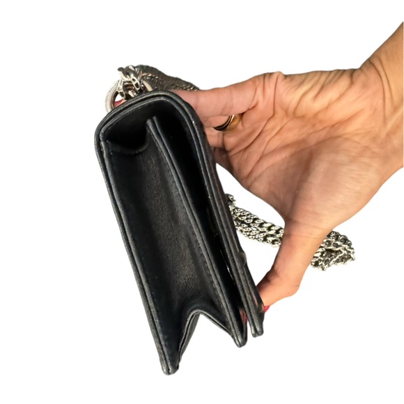 Dior DIORAMA LEATHER CROSSBODY BAG Black - Picture 7 of 14